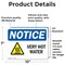 Signmission Hot Surface Sign, 7 in H x 10 in W, Vinyl Decal, Very Hot Water Sign With Symbol OS-2PACK-NS-D-710-L-18874 - alternate 5